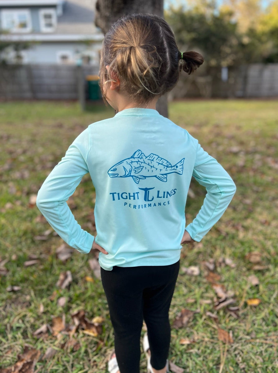 Red Drum Performance Long Sleeve Toddler - Seagrass / Teal