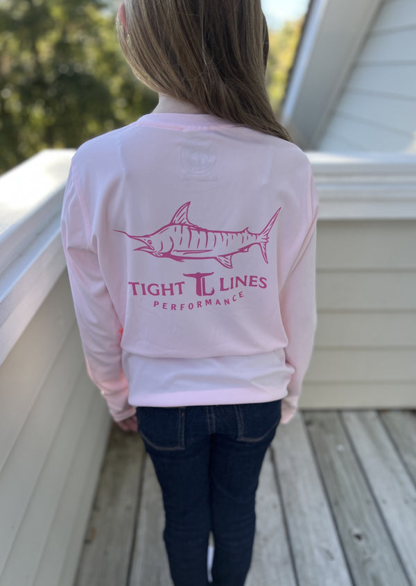Marlin Performance Long Sleeve Kids - Light Pink